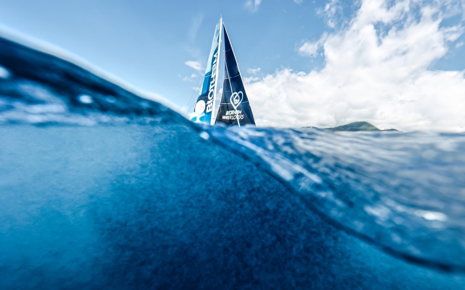 A boat on blue water during The Ocean Race - Copyright Sailing Energy, The Ocean Race